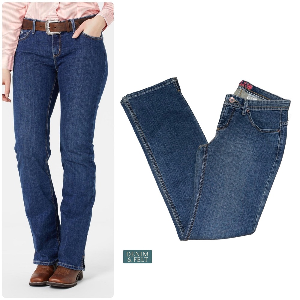 NEW Cinch Kylie Slim Fit Bootcut Jeans Dark Wash Denim Kick Slit Western 26R